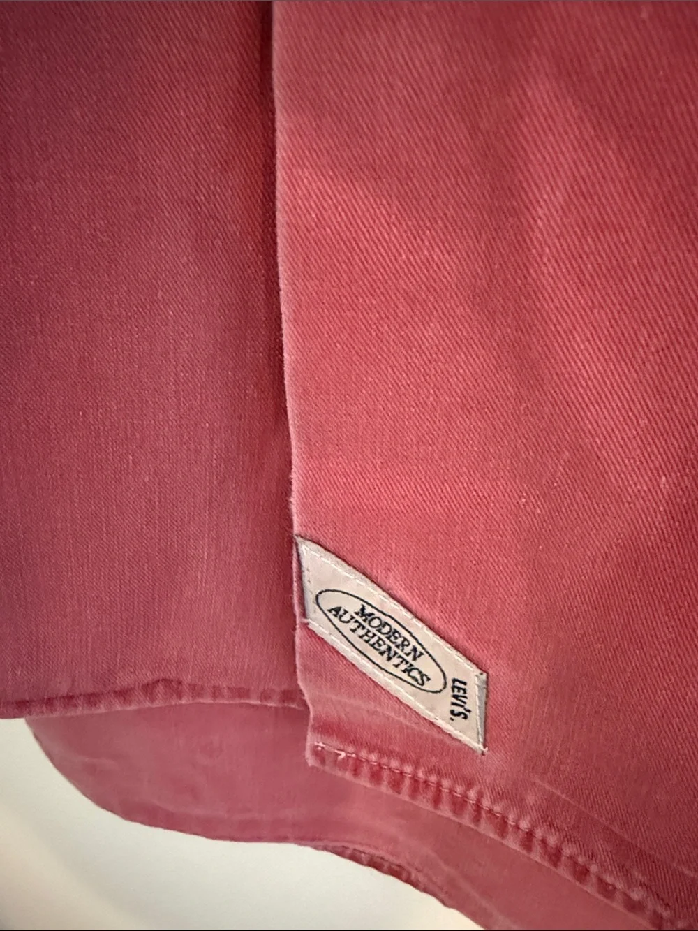 Levi's Vintage 90s Men's Short-Sleeve Button-Up Shirt - Faded Red 100% Cotton